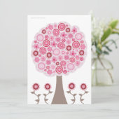 Bonbon invitation rose d'arbre de fleur de 16 (Debout devant)