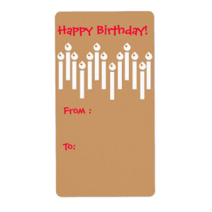 BonBon Party Happy Birthday Gift label kleurrijk
