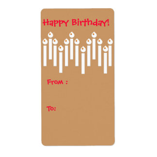 BonBon Party Happy Birthday Gift label kleurrijk