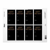 BonBon Party Rainbow Happy Birthday Gift Label (Full Sheet)