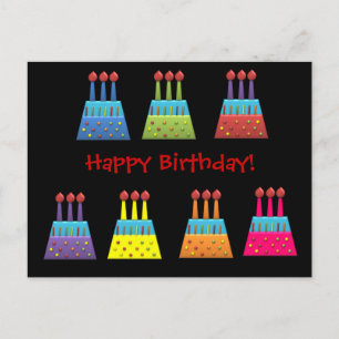 BonBon Party Rainbow verjaardagstaarten Briefkaart
