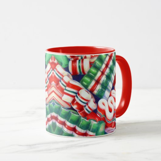 BONBON RUBAN Mug Combo Rouge (Devant droit)
