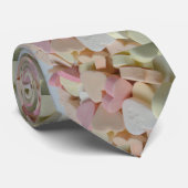 bonbon valentine pastel rose blanc cravate (Roulé)