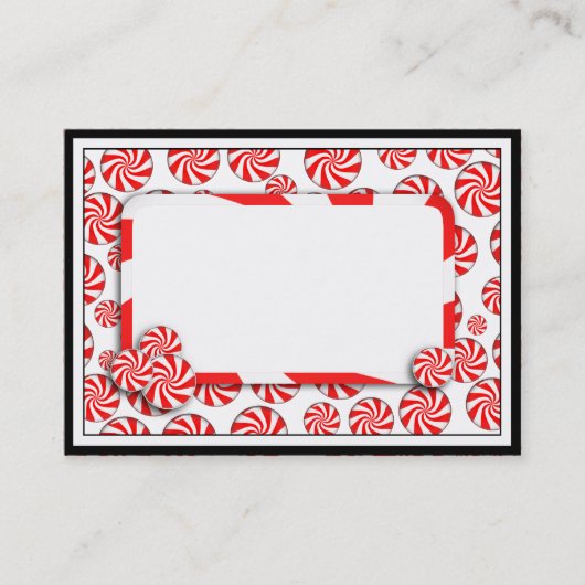 Bonbons à la menthe poivrée avec étiquette (Devant)