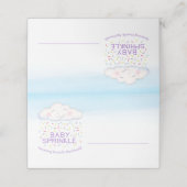 Bonbons Cloud aquarelle art invités cartes de plac (Extérieur déplié)