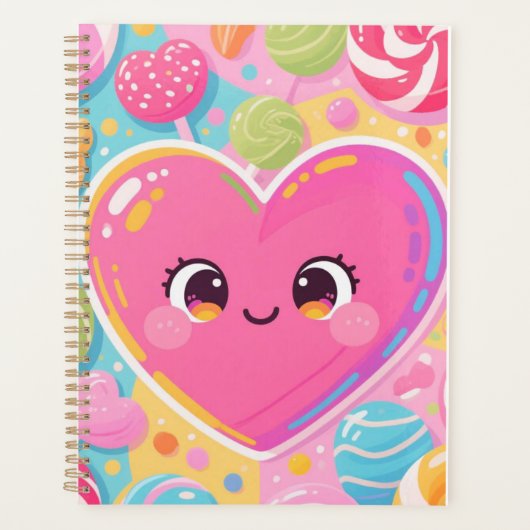 Bonbons de coeur - Kawaii Daily Planner (Devant)