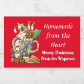 Bonbons de Noël maison bonhomme de neige étiquette (Étiquettes simples)