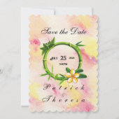 Bonbons en coton Bamboo Faire-part de mariage plat (Devant)