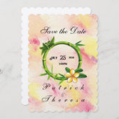 Bonbons en coton Bamboo Faire-part de mariage plat (Devant / Derrière)