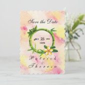 Bonbons en coton Bamboo Faire-part de mariage plat (Debout devant)