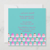 Bonbons et gâteau au chocolat invitation à la fête (Dos)