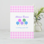 Bonbons et invitations à la fête Pois (Debout devant)