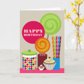 Bonbons et sucreries Carte d'anniversaire (Fleur jaune)