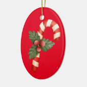 Bonbons Noël rouge Parapluie Ornement (Gauche)