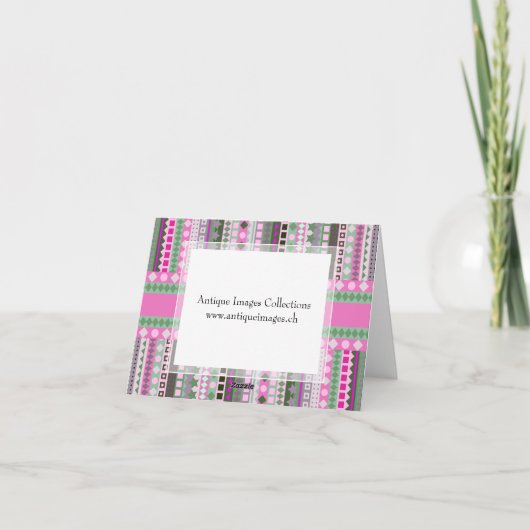 Bonbons rose ZigZag rayures Merci (Dos)