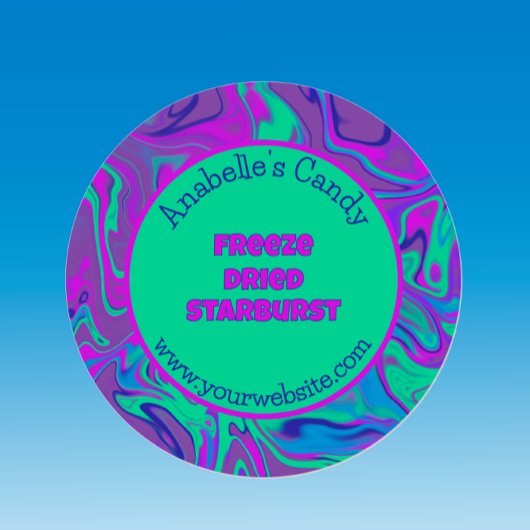 Bonbons séchés au gel Cool coloré Étiquette person