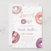 Bonbons Un Donut Invitations Anniversaire (Devant)
