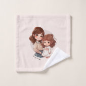 Bond adorable maman et fille (4) (Gant de toilette)