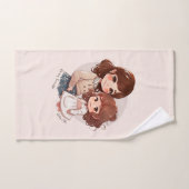 Bond adorable maman et fille (4) (Serviette à main)