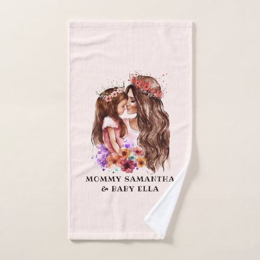 Bond adorable maman et fille (6) (Serviette à main)