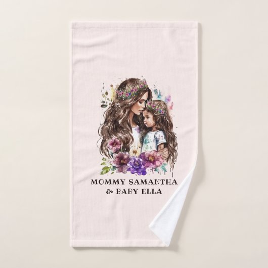 Bond adorable maman et fille (7) (Serviette à main)