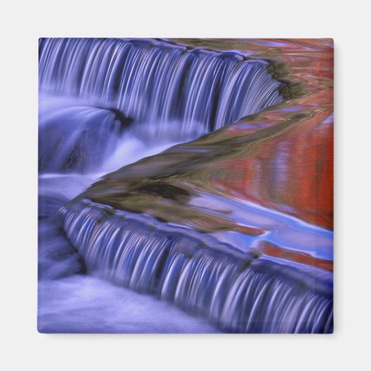Bond Falls; weerspiegelende herfstbladeren; Magneet (Voorkant)