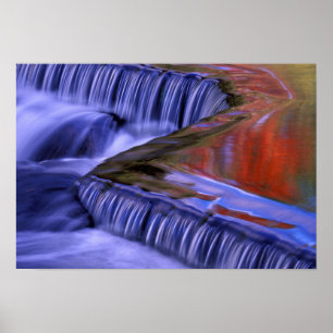 Bond Falls; weerspiegelende herfstbladeren; Poster