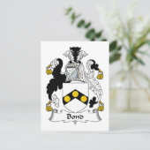 Bond Family Crest Briefkaart (Staand voorkant)