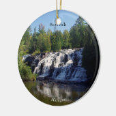 Bond herfst, versierd keramisch ornament (Links)