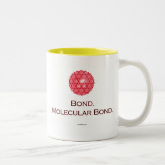 Bond. Moleculaire obligatie. Tweekleurige Koffiemok