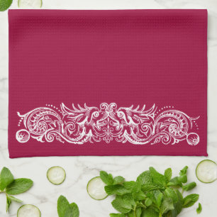 Bond Monsters White Print Kitchen Towel Theedoek