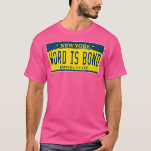 Bond Old School Hip Hop Rap License Bord T-shirt