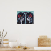 Bonddag van het dode kunst poster van Renee Lavoie (Keuken)