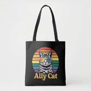Bondgenoot Kat LGBT Regenboog Vlag LGBTQ Cadeau Draagtas