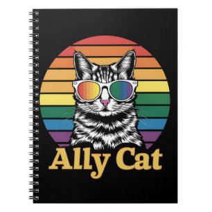 Bondgenoot Kat LGBT Regenboog Vlag LGBTQ Cadeau Notitieboek