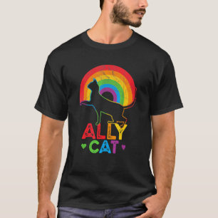 Bondgenoot Kat Lgbt Trots Bondgenoot Kat Met Regen T-shirt