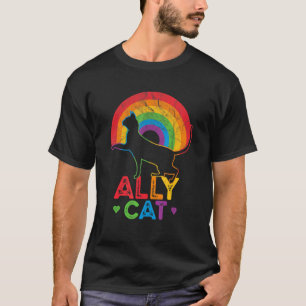 Bondgenoot Kat Lgbt Trots Bondgenoot Kat Met Regen T-shirt