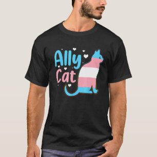 Bondgenoot Kat Transgender Trots Kat Kitten LGBT T-shirt