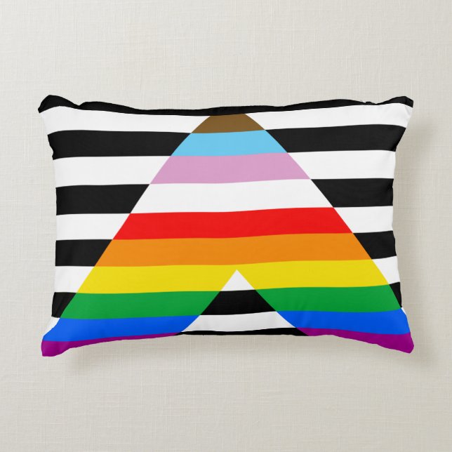 Bondgenoot Progress Pride Vlag Accent Kussen (Voorkant)