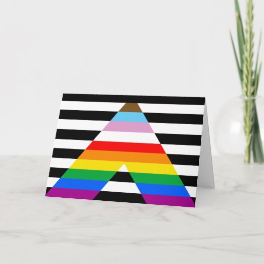 Bondgenoot Progress Pride Vlag Feestdagen Kaart (Voorkant)
