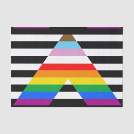 Bondgenoot Progress Pride Vlag Tissuepapier (Voorkant)