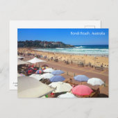 Bondi Beach, Australië en Quote Holiday Briefkaart (Voorkant / Achterkant)