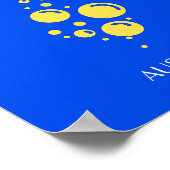 Bondi Beach, Bondi Beach Travel Art, Blue Poster (Hoek)