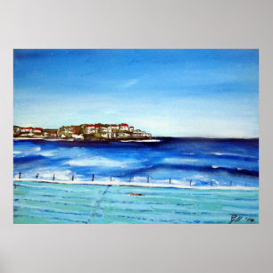 Bondi Beach Icebergs...mijn vav kleur is blauw Poster