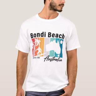 Bondi strand Australië Retro Souvenirs 80s T-shirt