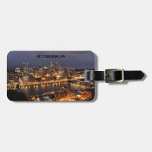 Bondstad Pittsburgh, PA Night City Uitzicht Luggag