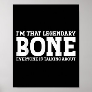 Bone Achternaam Funny Team Familie Achternaam Bone Poster
