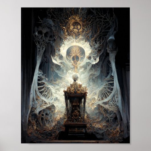 Bone Altar 2 Fantasy Sci-Fi Art Poster (Voorkant)