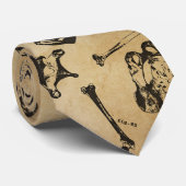 Bone Anatomology Archeology Design Stropdas (Opgerold)