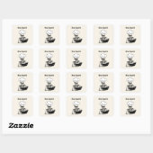 Bone Appétit Halloween Stickers Chef Squelette (Feuille)